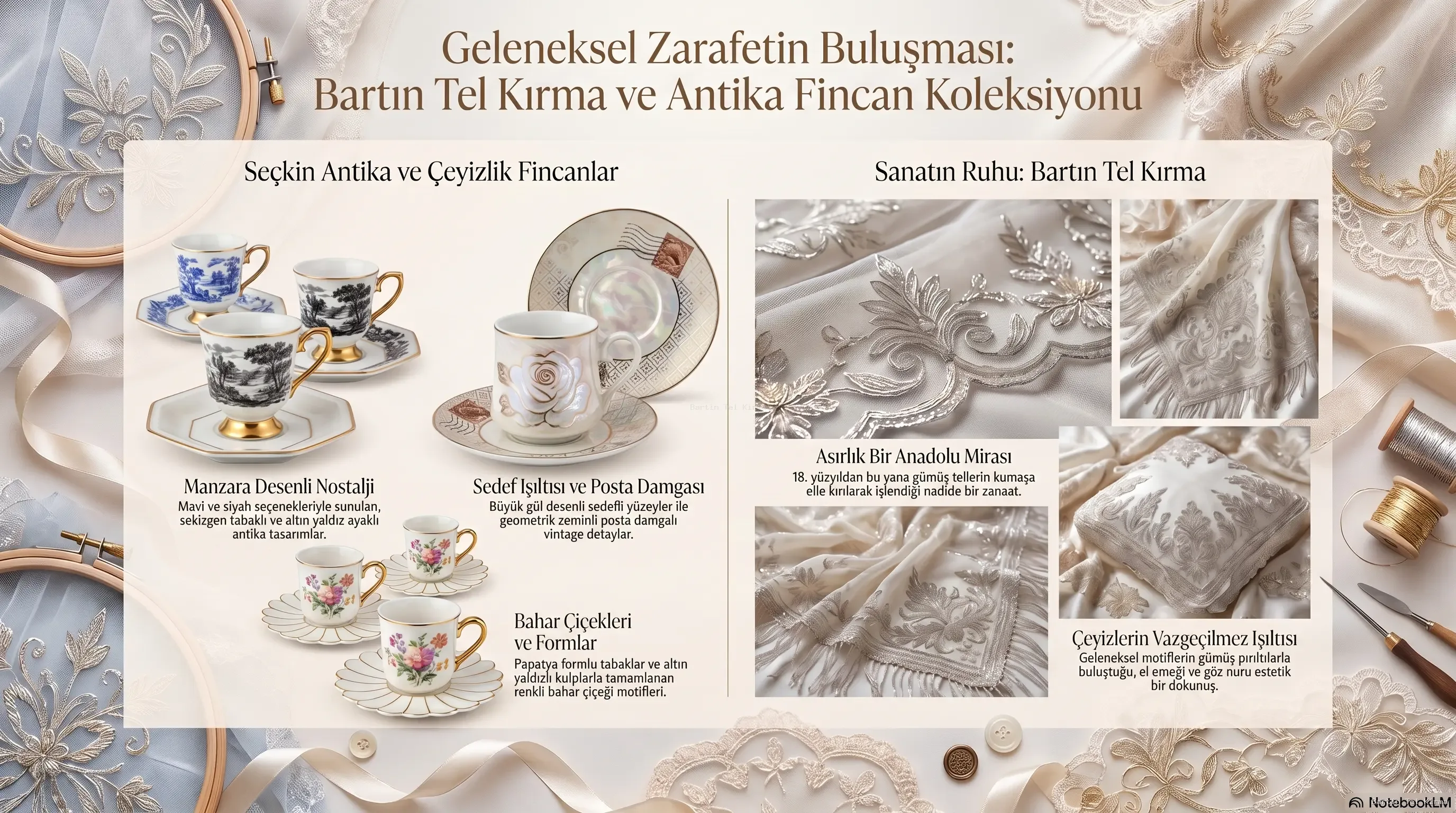 Geçmişin İzinde Kusursuz Sunumlar: Antika Fincanlar ve Tel Kırma Zarafeti